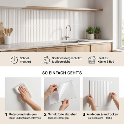 Amira Klebefliesen Klares Reinweiß – Vorteile