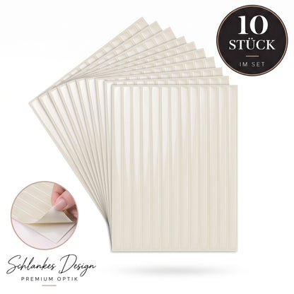 Amira Klebefliesen Warmes Elfenbein – 10er-Set