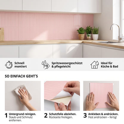 Amira Klebefliesen Zartes Puderrosé – Vorteile