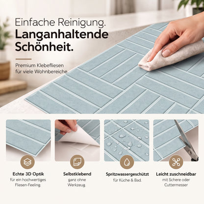 CYPRESS Klebefliesen Nebelblau – Eigenschaften