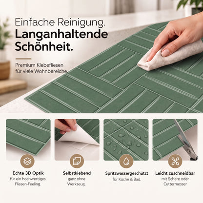 CYPRESS Klebefliesen Tannengrün – Eigenschaften