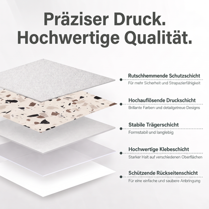 Granula Klebefliesen Creme-Terrazzo – Montage