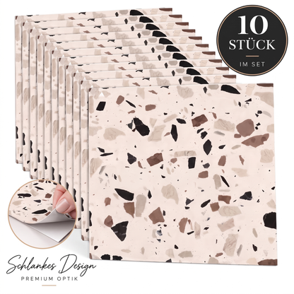 Granula Klebefliesen Creme-Terrazzo – 10er-Set