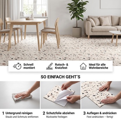 Granula Klebefliesen Creme-Terrazzo – Vorteile