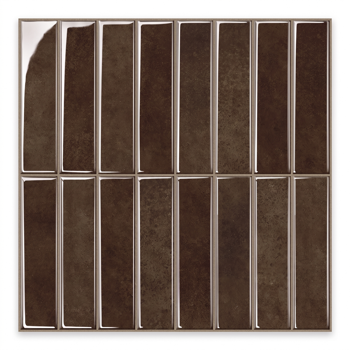 HIMARE Klebefliesen Tiefes Espresso-Braun – Produktbild