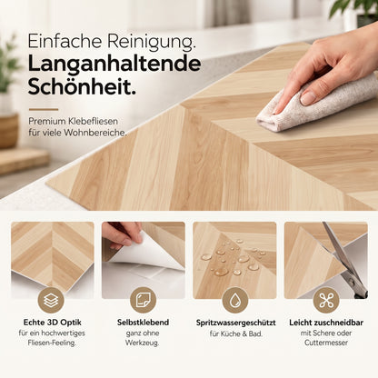 OAKLINE Klebefliesen Naturholz-Honig – Eigenschaften