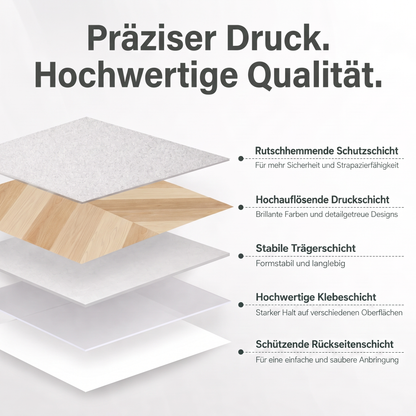 OAKLINE Klebefliesen Naturholz-Honig – Montage