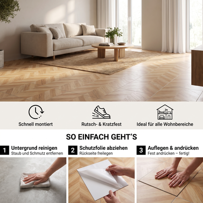 OAKLINE Klebefliesen Naturholz-Honig – Vorteile