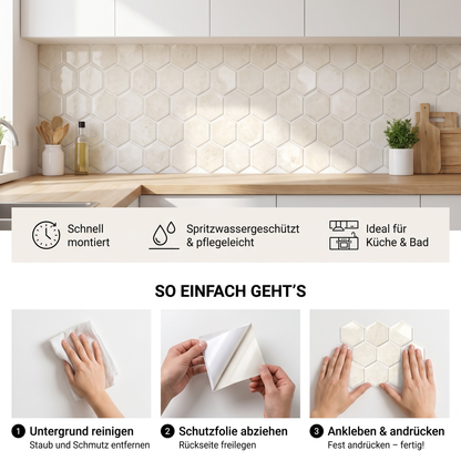 Orbis Klebefliesen Helles Elfenbein – Vorteile