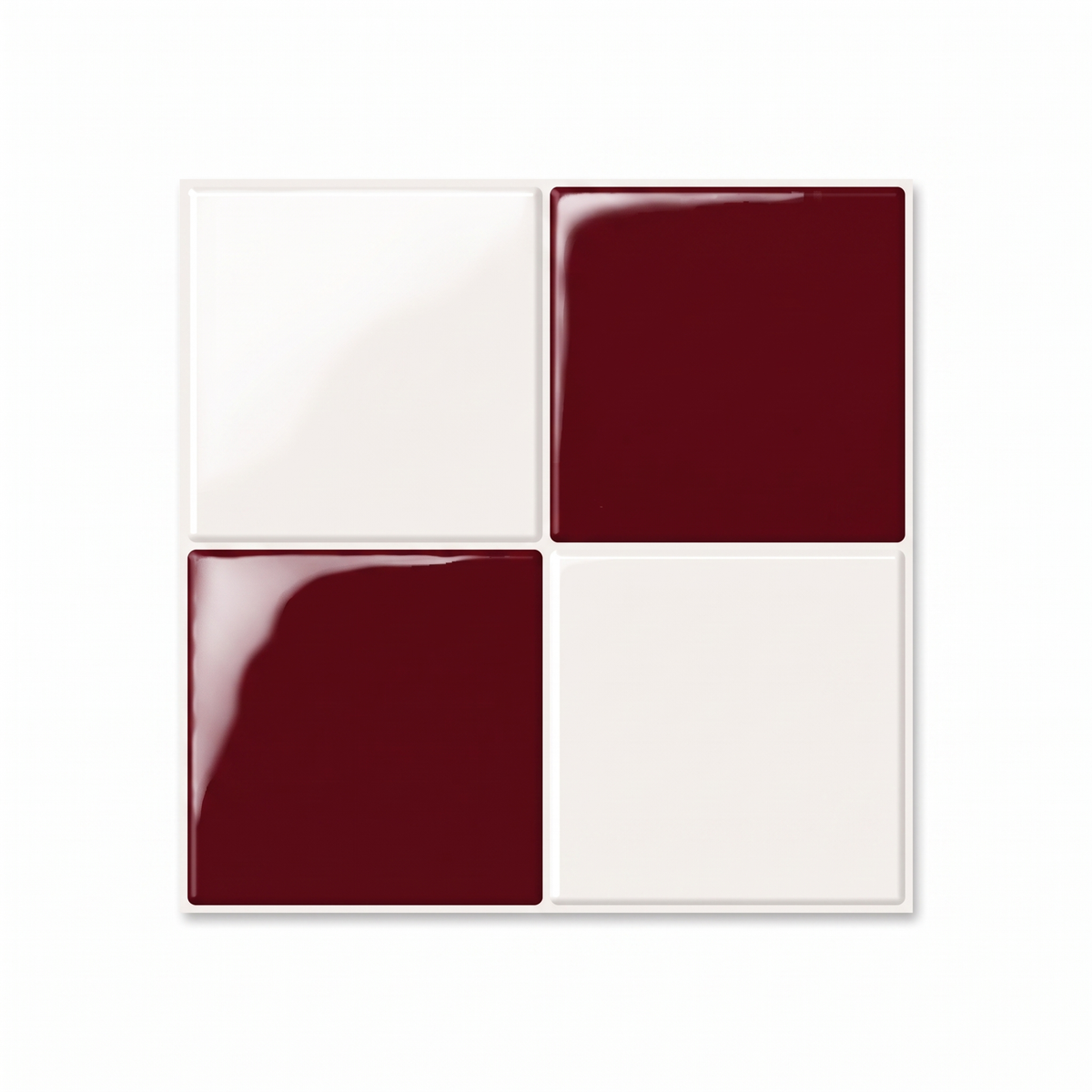 Prism Klebefliesen Bordeaux-Creme – Produktbild