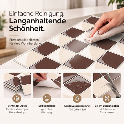 Prism Klebefliesen Terrakotta-Creme – Eigenschaften