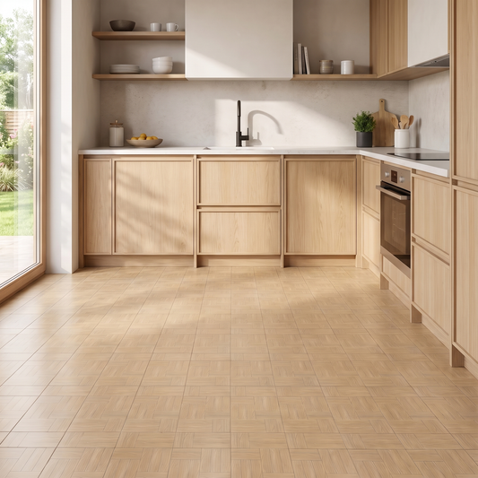SIENA Klebefliesen Naturholz in der Küche