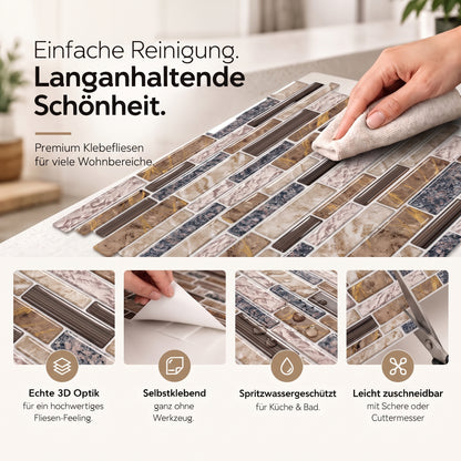 Tessa Klebefliesen Naturstein-Greige – Eigenschaften