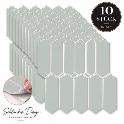VLORA Klebefliesen Salbeigrün – 10er-Set